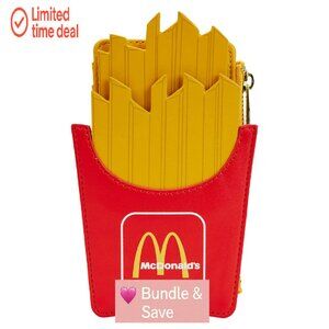 French Fries Cardholder - 4 Slots, Zipper Pocket, Vegan Leather